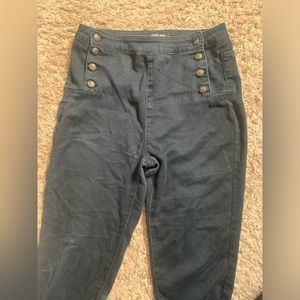 ModCloth cello sailor skinny jeans high waisted black size 11